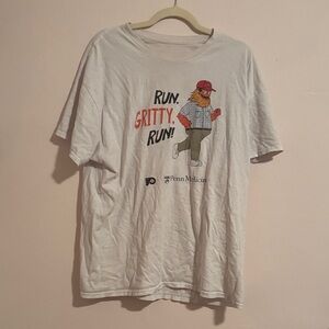 Gildan White 'Run Gritty Run' Graphic Tee